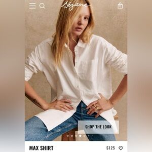 Sezane Max Shirt White
